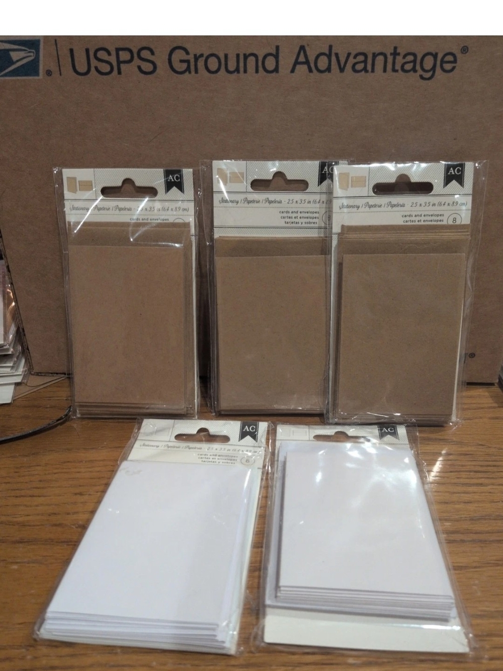American Crafts Note Cards Kraft Stationery with Envelopes 40 cards & envelopes